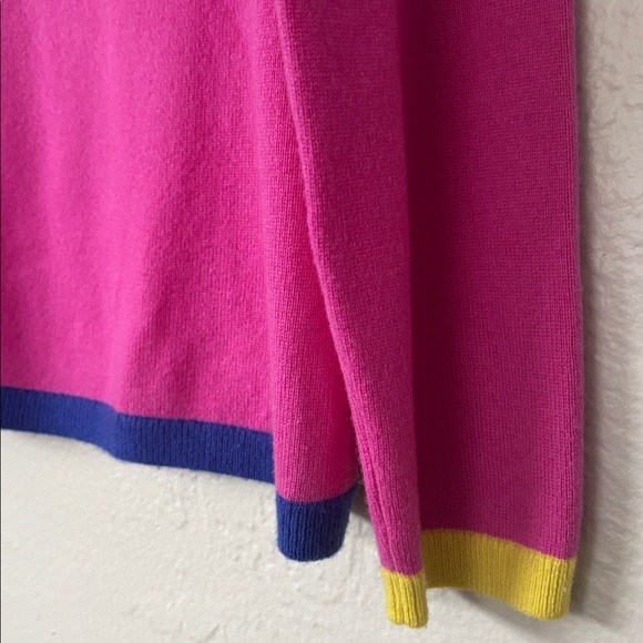 Lands' End Ladies Petite Pink Cashmere Crew Neck Sweater LP - Picture 3 of 5